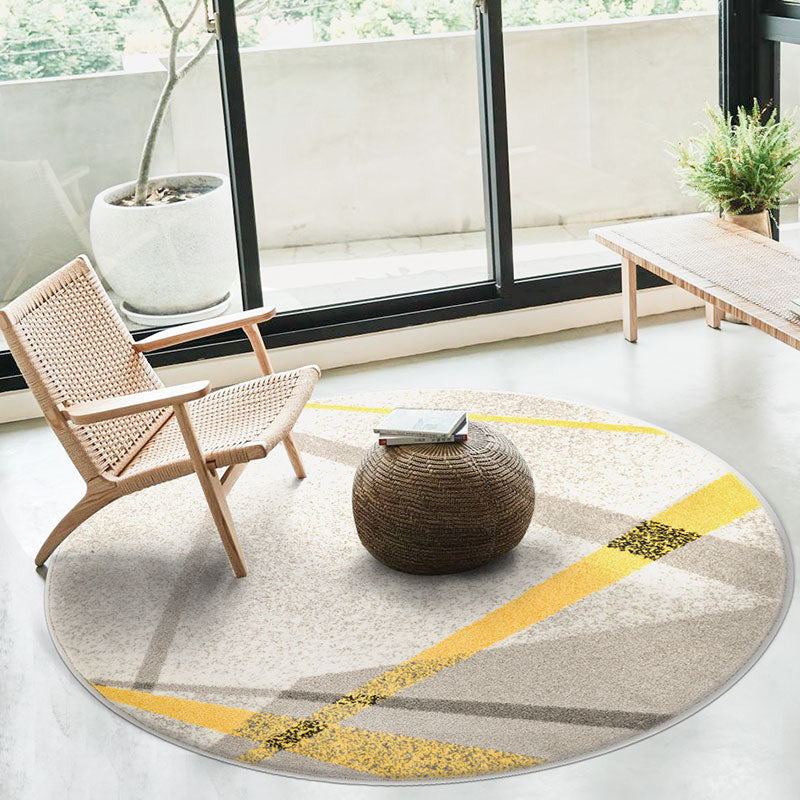 Nordic Abstract Printed Rug Multicolored Polyster Area Carpet Non-Slip Backing Pet Friendly Indoor Rug for Decor Yellow-Brown Clearhalo 'Area Rug' 'Rug' 2464206