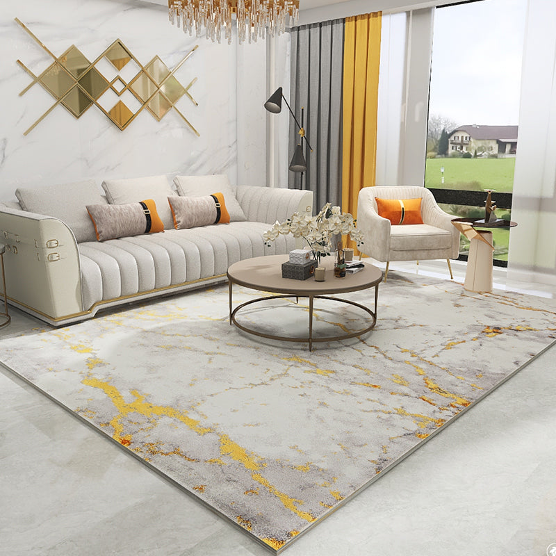 Relaxing Living Room Rug Multi Colored Abstract Printed Indoor Rug Polyster Non-Slip Backing Pet Friendly Area Carpet Clearhalo 'Area Rug' 'Rug' 2464249