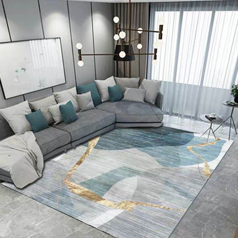 Trendy Geometric Print Rug Multi Color Synthetics Area Carpet Pet Friendly Easy Care Indoor Rug for Decoration Light Blue Clearhalo 'Area Rug' 'Rug' 2464260