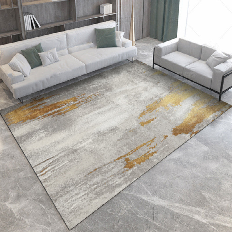 Multi Color Calming Rug Synthetics Abstract Printed Indoor Rug Pet Friendly Easy Care Area Carpet for Living Room Gray-Yellow Clearhalo 'Area Rug' 'Rug' 2464270