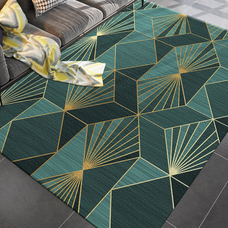 Simple Living Room Rug Multicolor Geometric Printed Area Carpet Cotton Blend Non-Slip Backing Easy Care Area Rug Clearhalo 'Area Rug' 'Rug' 2464390