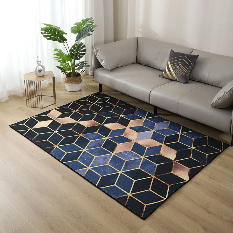 Minimalist Geometric Printed Rug Multi Color Polyster Area Carpet Synthetics Non-Slip Backing Pet Friendly Indoor Rug for Parlor Clearhalo 'Area Rug' 'Rug' 2464413