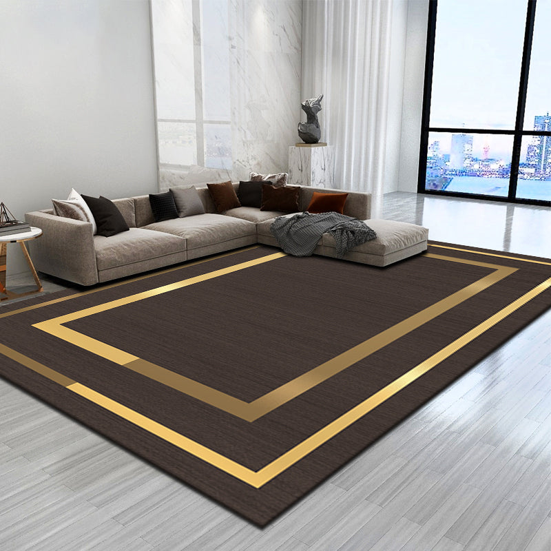 Simplicity Geometric Print Rug Multi-Color Cotton Blend Area Carpet Non-Slip Backing Pet Friendly Indoor Rug for Parlor Brown Clearhalo 'Area Rug' 'Rug' 2464426