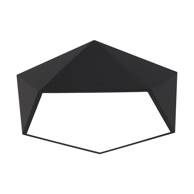 Pentagonal Flush Mount LED Light Modern Metal Bedroom Flush Mount Ceiling Lighting Fixture Clearhalo 'Ceiling Lights' 'Close To Ceiling Lights' 'Close to ceiling' 'Flush mount' Lighting' 2465030