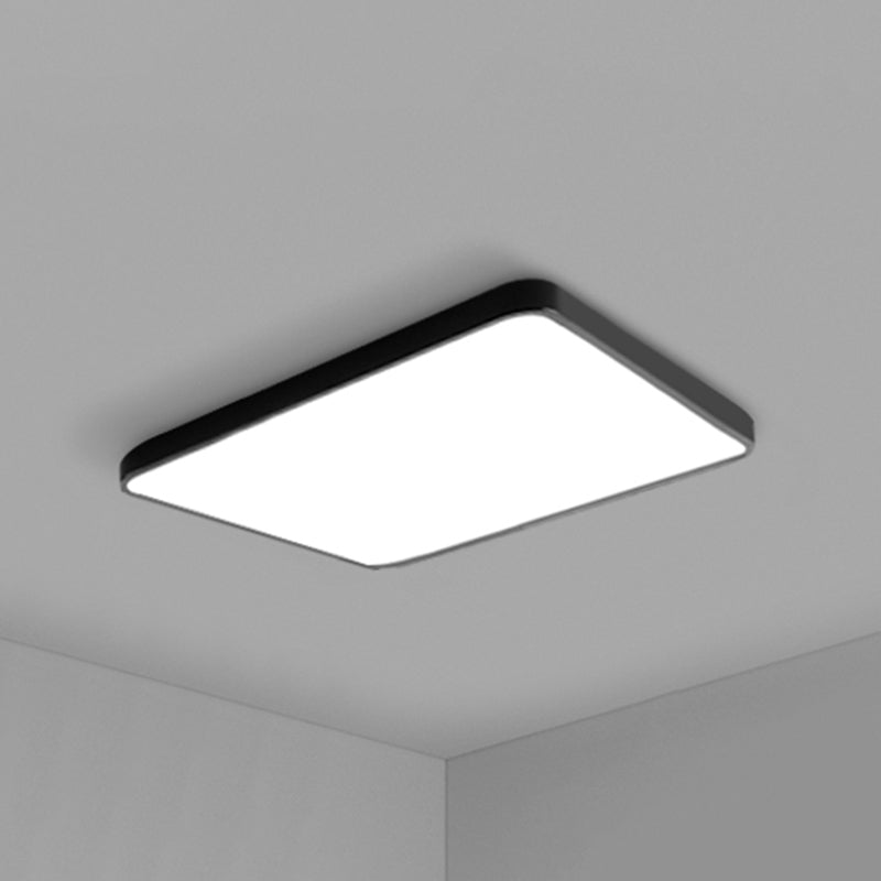 Simplicity Ultrathin Flush Ceiling Light Fixture Acrylic LED Conference Room Flushmount Lighting Black 35.5