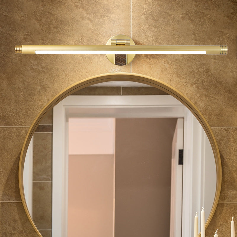 Swingable Metal Tubular Vanity Light Vintage LED Wall Sconce Light Fixture for Bath Clearhalo 'Cast Iron' 'Glass' 'Industrial' 'Modern wall lights' 'Modern' 'Tiffany' 'Traditional wall lights' 'Vanity Lights' 'Wall Lights' Lighting' 2465542