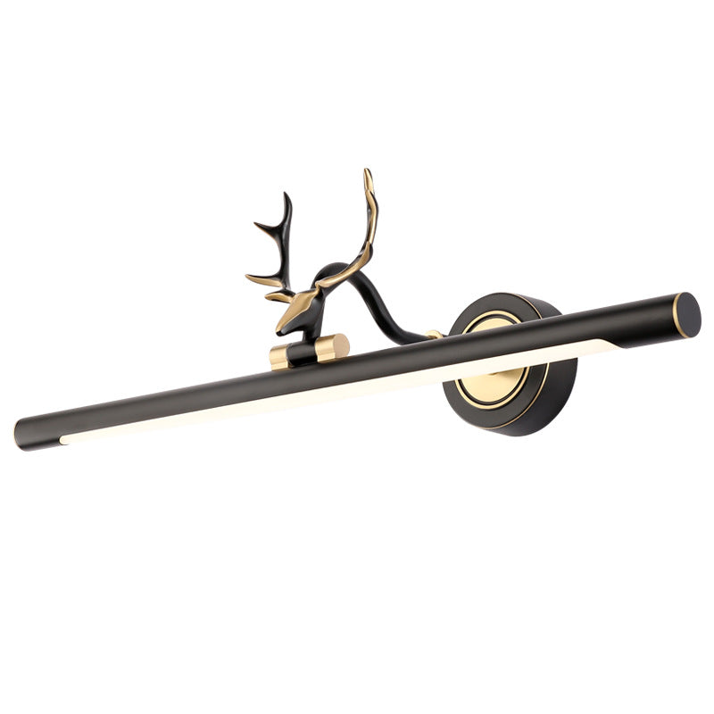 Antler Bathroom Vanity Lighting Rustic Metal LED Tube Wall Sconce Light with Adjustable Joint Clearhalo 'Vanity Lights' 'Wall Lights' Lighting' 2465908