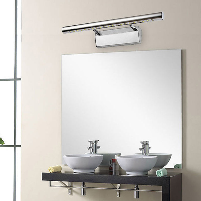 Tube Bathroom Vanity Lighting Fixture Stainless Steel Minimalist LED Wall Light Sconce Clearhalo 'Modern wall lights' 'Modern' 'Vanity Lights' 'Wall Lights' Lighting' 2466656