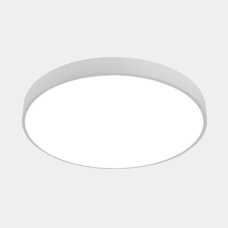 Round Corridor LED Flush Light Fixture Metal Nordic Ceiling Lighting with Acrylic Diffuser White Clearhalo 'Ceiling Lights' 'Close To Ceiling Lights' 'Close to ceiling' 'Flush mount' Lighting' 2466834