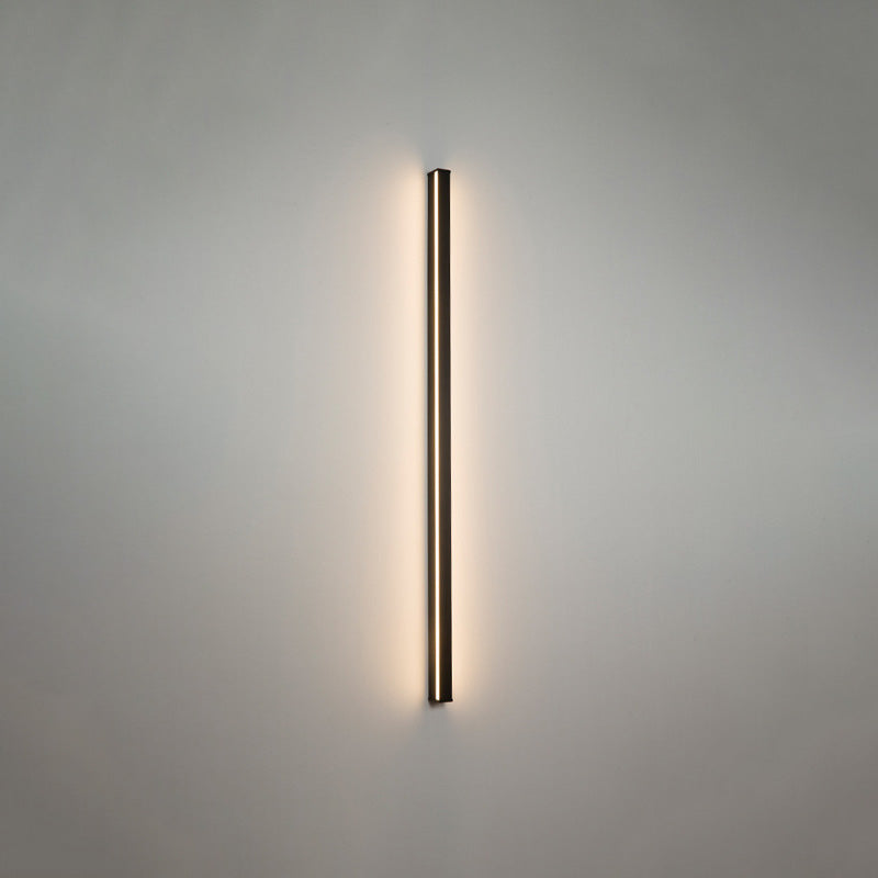 Linear Flush Mount Wall Sconce Simplicity Metal Hallway LED Wall Mount Light in Black Black 39