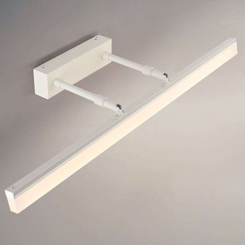 Extendable Linear LED Mirror Light Simplicity Acrylic Bathroom Wall Mounted Lighting White Clearhalo 'Cast Iron' 'Glass' 'Industrial' 'Modern wall lights' 'Modern' 'Tiffany' 'Traditional wall lights' 'Vanity Lights' 'Wall Lights' Lighting' 2467145