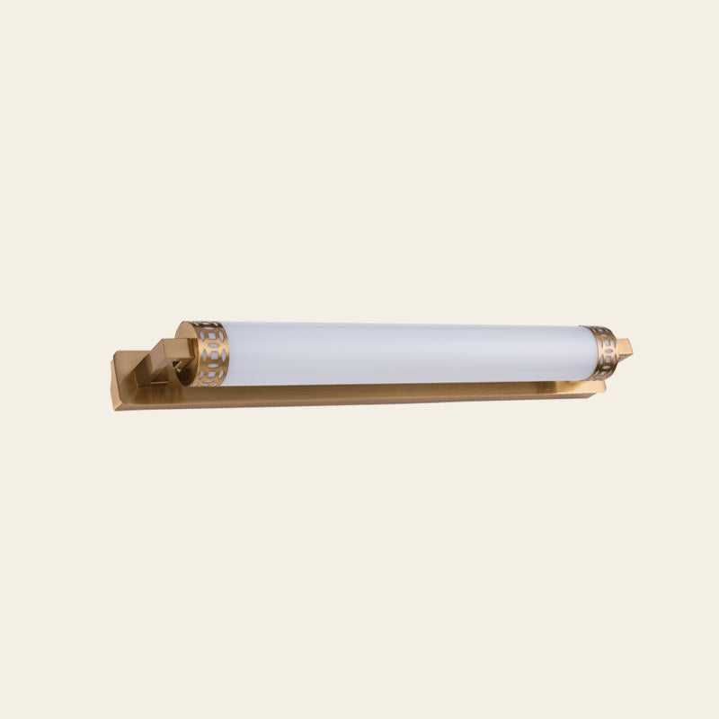 Bronze Cylindrical Vanity Lighting Minimalist Acrylic LED Wall Light Sconce for Bathroom Bronze 35.5