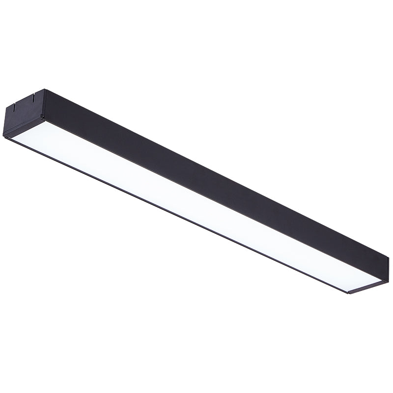 Rectangular Flush Mount Recessed Lighting Modern Aluminum Office Ceiling Light in Black Clearhalo 'Ceiling Lights' 'Close To Ceiling Lights' 'Close to ceiling' 'Flush mount' Lighting' 2467854