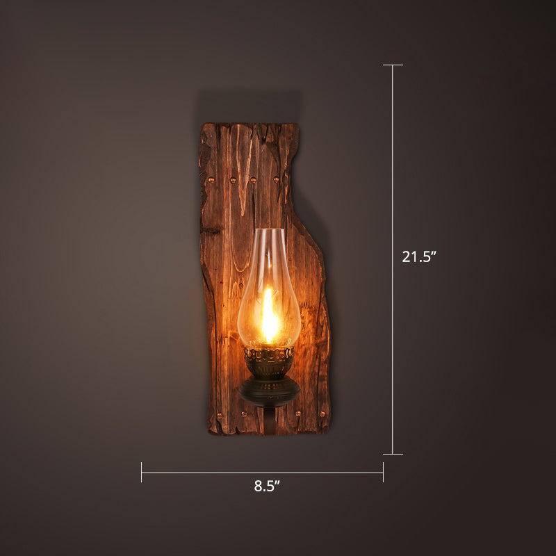 Nautical Geometrical Wall Lamp Wooden Wall Mount Lighting Fixture for Living Room Clearhalo 'Industrial wall lights' 'Industrial' 'Middle century wall lights' 'Rustic wall lights' 'Tiffany' 'Wall Lamps & Sconces' 'Wall Lights' Lighting' 2468614