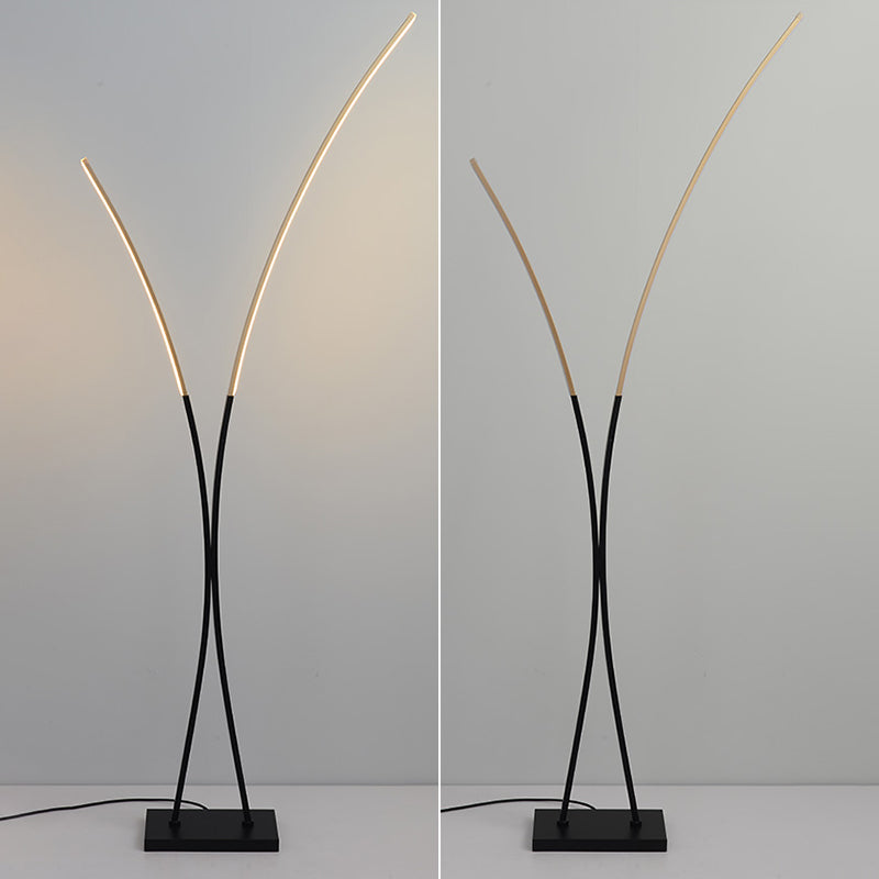 X Shaped Floor Light Simplicity Novelty Metal Living Room LED Standing Floor Lamp Clearhalo 'Floor Lamps' 'Lamps' Lighting' 2479013