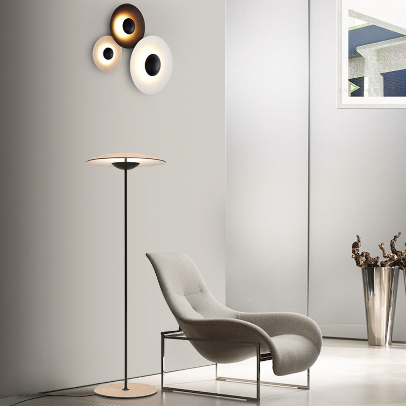 Flying Saucer Bedside Floor Light Metal Creative Minimalist LED Standing Floor Lamp Clearhalo 'Floor Lamps' 'Lamps' Lighting' 2479061