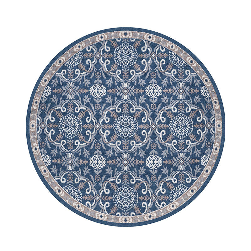 Vintage Geometric Printed Rug Multi Color Polyster Area Carpet Non-Slip Backing Pet Friendly Easy Care Indoor Rug for Room Dark Blue Clearhalo 'Area Rug' 'Rugs' 'Shabby Chic' Rug' 2479833