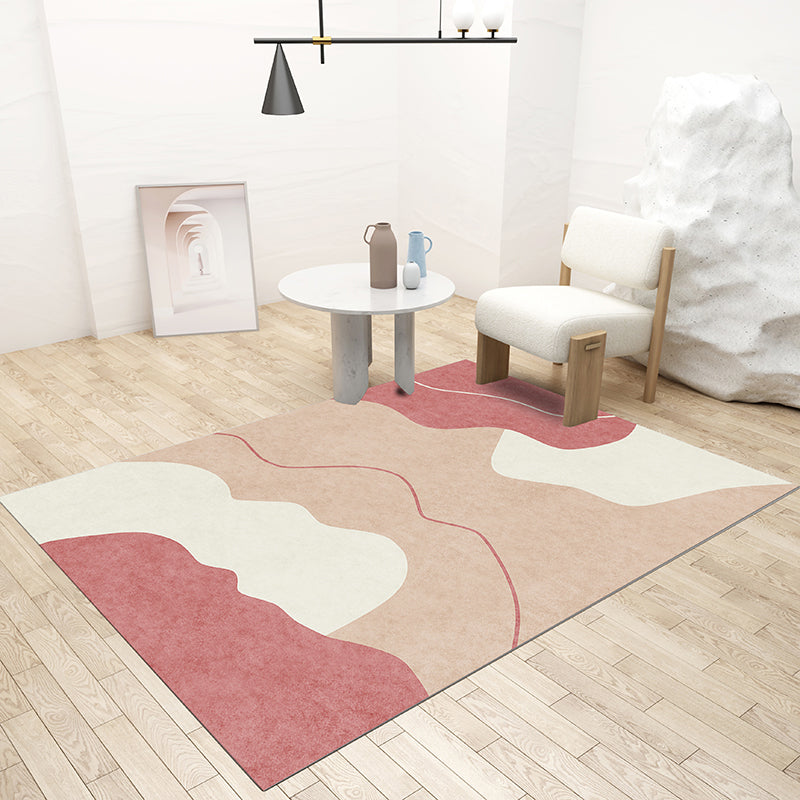 Multi Color Novelty Rug Cotton Blend Color Block Indoor Rug Anti-Slip Washable Easy Care Area Carpet for Bedroom Clearhalo 'Area Rug' 'Rug' 2479909