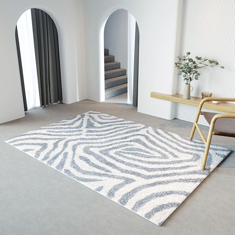 Nordic Decoration Rug Multicolored Stripe Printed Area Carpet Lamb Wool Easy Care Pet Friendly Indoor Rug Clearhalo 'Area Rug' 'Rug' 2480020