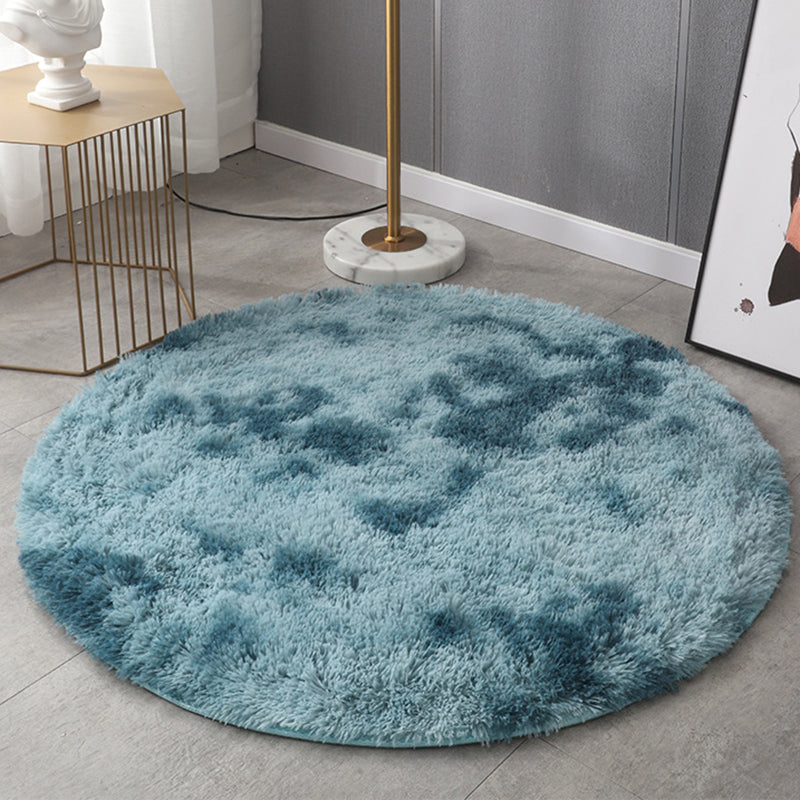 Simple Solid Color Rug Multi-Color Polyster Area Carpet Non-Slip Backing Pet Friendly Easy Care Indoor Rug for Bedroom Peacock Blue Clearhalo 'Area Rug' 'Casual' 'Rugs' Rug' 2480149