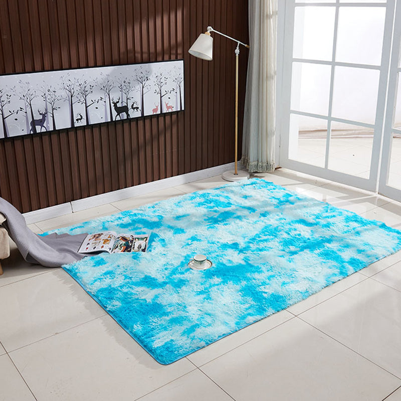 Multi Color Solid Color Rug Fuzzy Nordic Indoor Rug Anti-Slip Backing Pet Friendly Easy Care Area Carpet for Parlor Sky Blue Clearhalo 'Area Rug' 'Casual' 'Rugs' Rug' 2480188