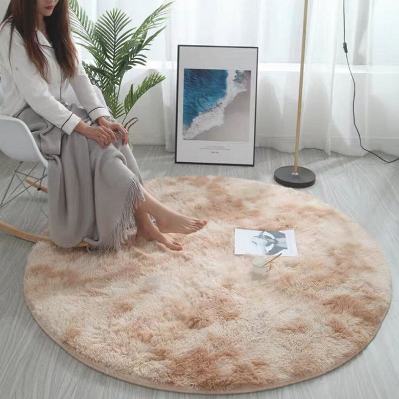 Novelty Solid Color Rug Multicolored Fuzzy Area Carpet Anti-Slip Backing Pet Friendly Stain-Resistant Rug for Bedroom Clearhalo 'Area Rug' 'Rug' 2480195