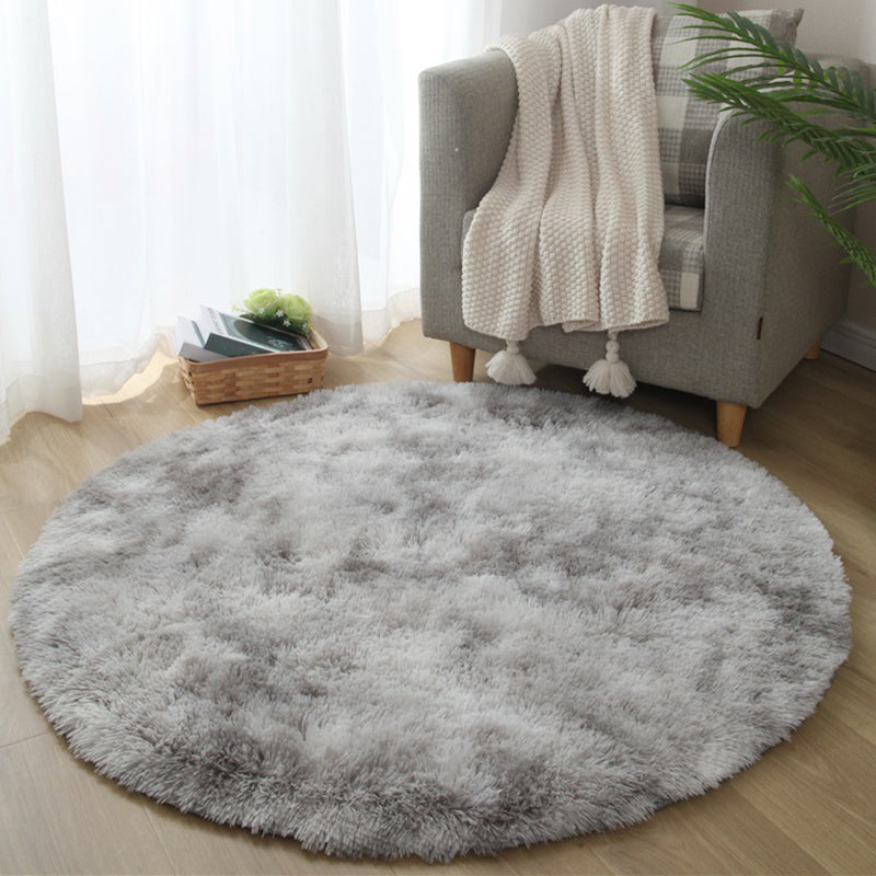 Novelty Solid Color Rug Multicolored Fuzzy Area Carpet Anti-Slip Backing Pet Friendly Stain-Resistant Rug for Bedroom Light Gray Clearhalo 'Area Rug' 'Rug' 2480203