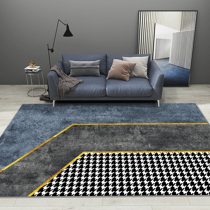 Modern Geometric Printed Rug Multi-Color Cotton Blend Area Carpet Anti-Slip Backing Easy Care Indoor Rug for Parlor Clearhalo 'Area Rug' 'Rug' 2480440