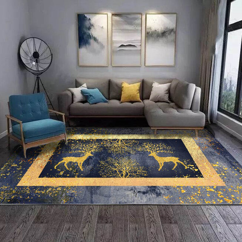 Multi-Colored Luxe Rug Cotton Blend Animal Printed Area Carpet Non-Slip Backing Stain-Resistant Area Rug for Parlor Clearhalo 'Area Rug' 'Rug' 2480461