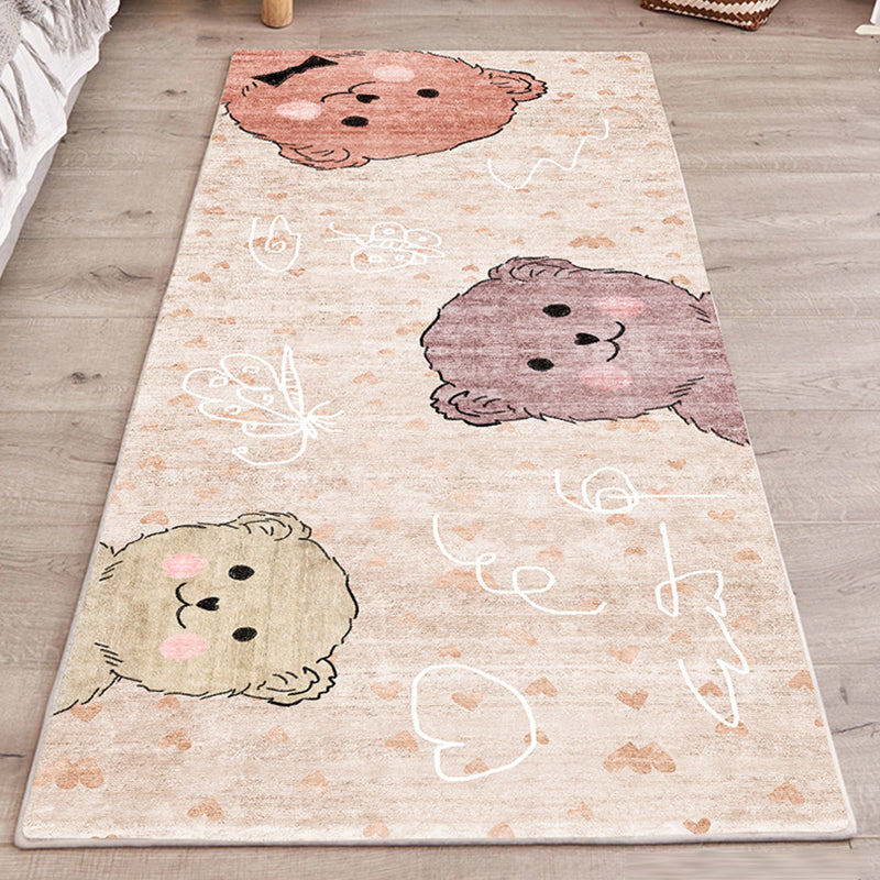 Cute Bedroom Rug Multi-Colored Cartoon Printed Indoor Rug Polyster Anti-Slip Backing Pet Friendly Area Carpet Clearhalo 'Area Rug' 'Rug' 2480672