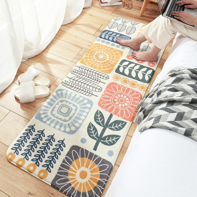 Multi-Color Comfort Rug Lamb Wool Hand Printed Area Carpet Non-Slip Pet Friendly Easy Care Indoor Rug for Bedroom Clearhalo 'Area Rug' 'Rug' 2480704