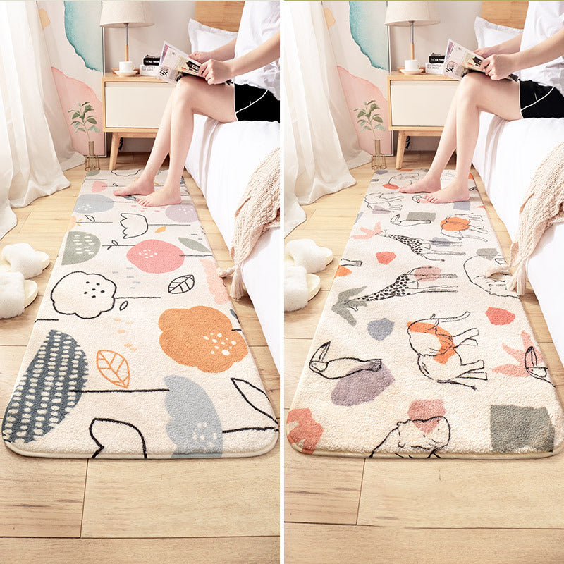 Multi-Color Comfort Rug Lamb Wool Hand Printed Area Carpet Non-Slip Pet Friendly Easy Care Indoor Rug for Bedroom Clearhalo 'Area Rug' 'Rug' 2480709