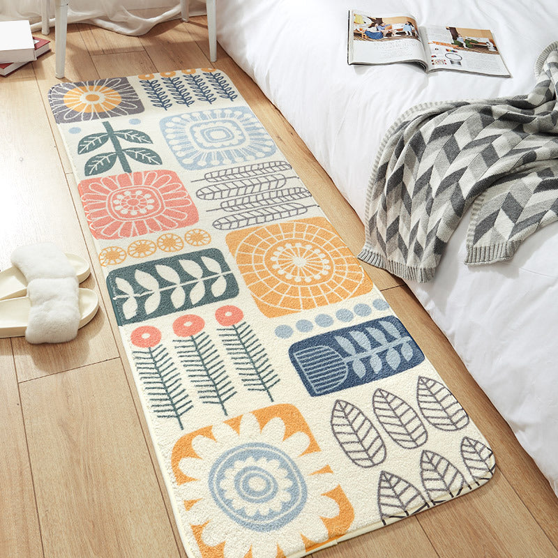 Multi-Color Comfort Rug Lamb Wool Hand Printed Area Carpet Non-Slip Pet Friendly Easy Care Indoor Rug for Bedroom Yellow Clearhalo 'Area Rug' 'Rug' 2480710