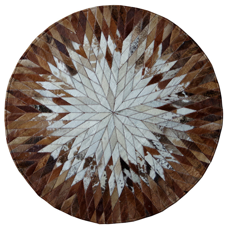 Scandinavian Living Room Rug Multi-Color Geometric Printed Indoor Rug Cowhide Non-Slip Pet Friendly Area Carpet Light Brown Clearhalo 'Area Rug' 'Modern' 'Rugs' Rug' 2480784