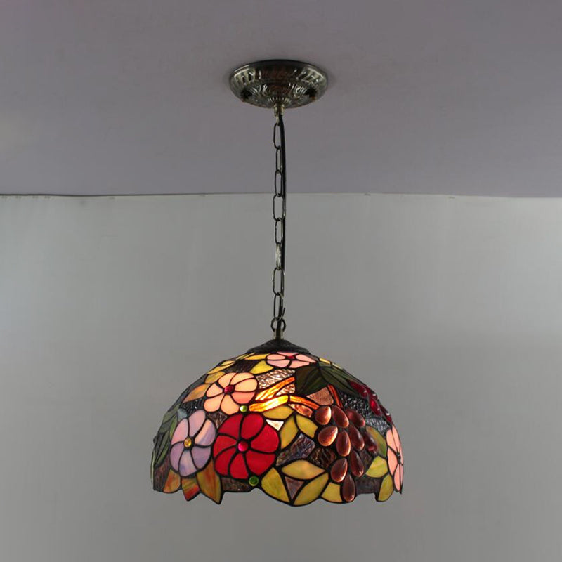 Dome Pendant Light Tiffany-Style 12