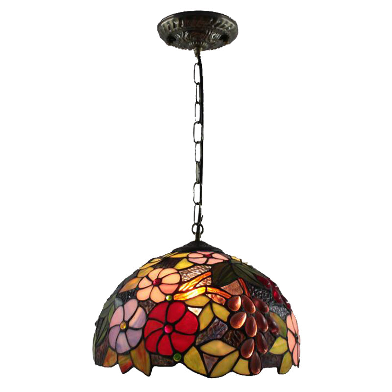 Dome Pendant Light Tiffany-Style 12