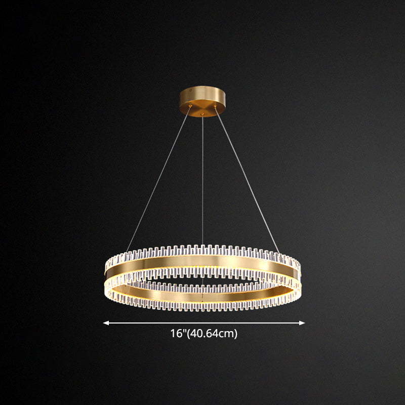 Contemporary Interlace Rings Chandelier Lights Metal Hanging Pendant Light for Living Room Clearhalo 'Ceiling Lights' 'Chandeliers' 'Modern Chandeliers' 'Modern' Lighting' 2552458