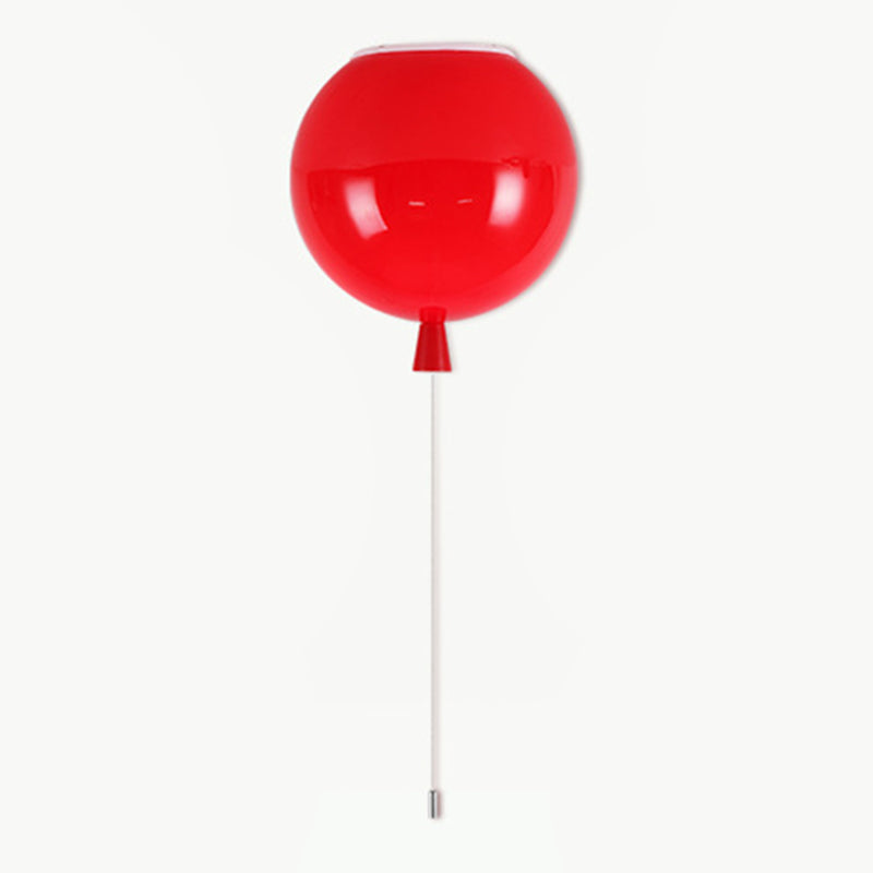 Modern Balloon Flush Mount Lighting Plastic LED Kindergarten Flush Ceiling Light Red Clearhalo 'Ceiling Lights' 'Close To Ceiling Lights' 'Close to ceiling' 'Flush mount' Lighting' 2553166