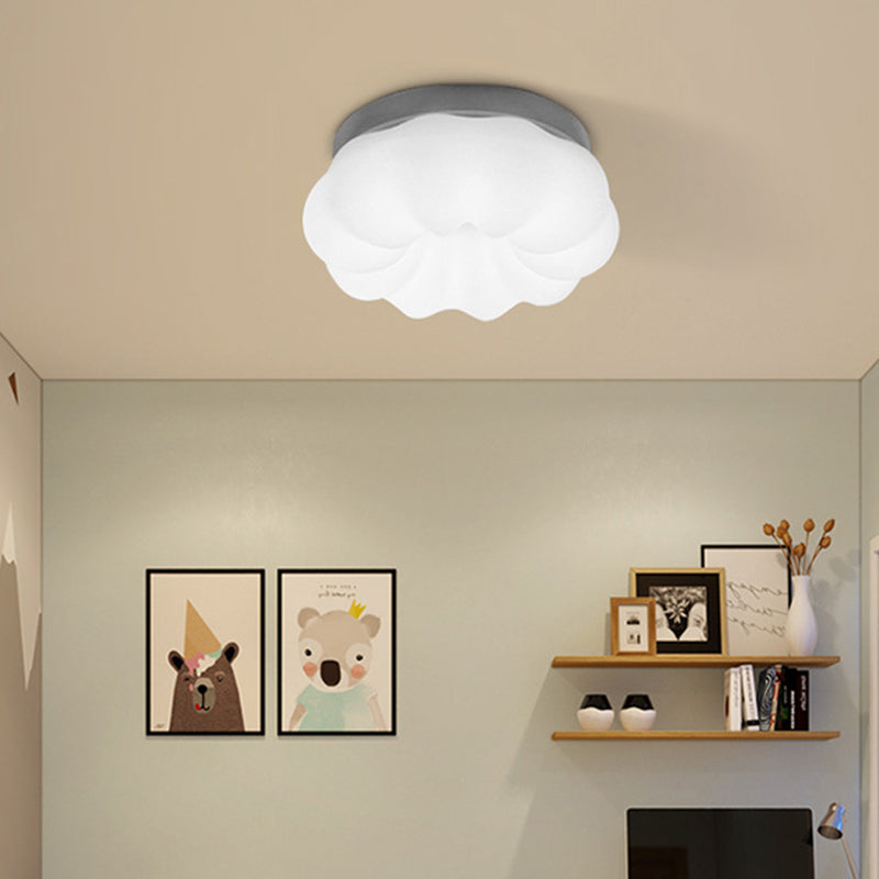 Plastic Cloud Flush Mount Ceiling Light Fixture Kids LED Flushmount Lighting in White Clearhalo 'Ceiling Lights' 'Close To Ceiling Lights' 'Close to ceiling' 'Flush mount' Lighting' 2553178