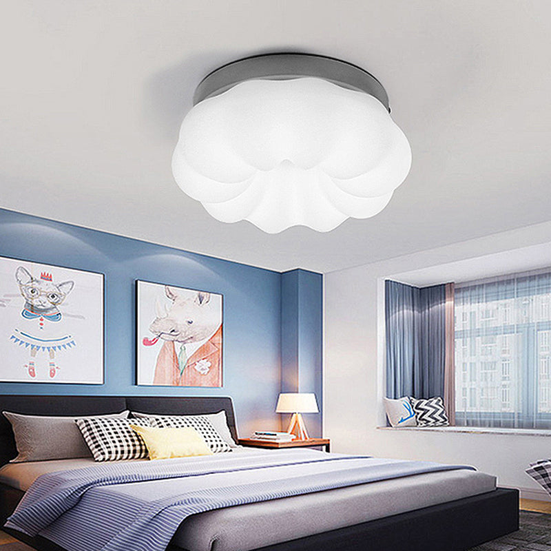 Plastic Cloud Flush Mount Ceiling Light Fixture Kids LED Flushmount Lighting in White Clearhalo 'Ceiling Lights' 'Close To Ceiling Lights' 'Close to ceiling' 'Flush mount' Lighting' 2553180