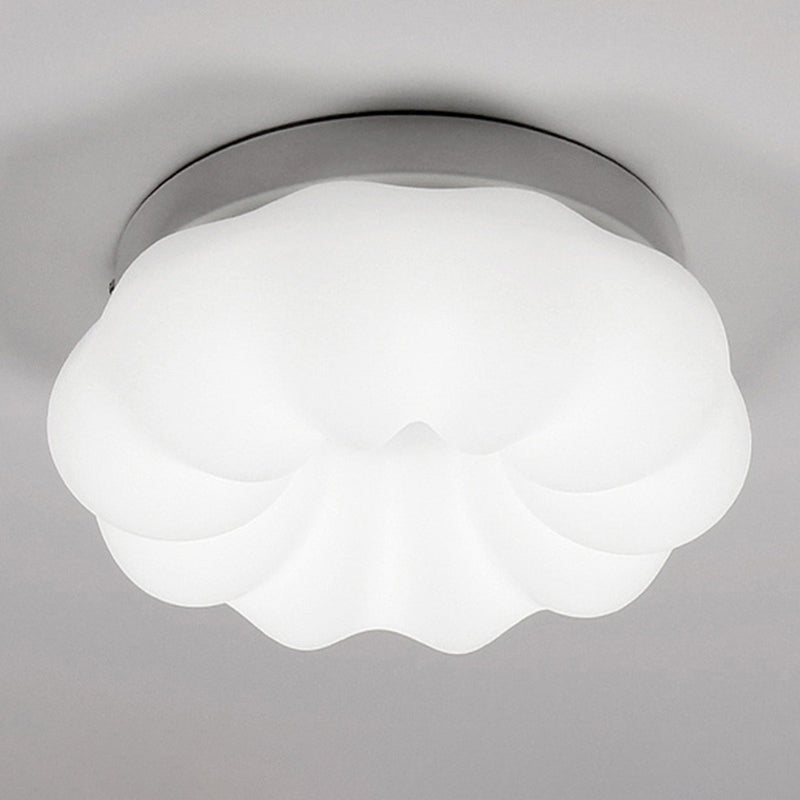 Plastic Cloud Flush Mount Ceiling Light Fixture Kids LED Flushmount Lighting in White White Clearhalo 'Ceiling Lights' 'Close To Ceiling Lights' 'Close to ceiling' 'Flush mount' Lighting' 2553181