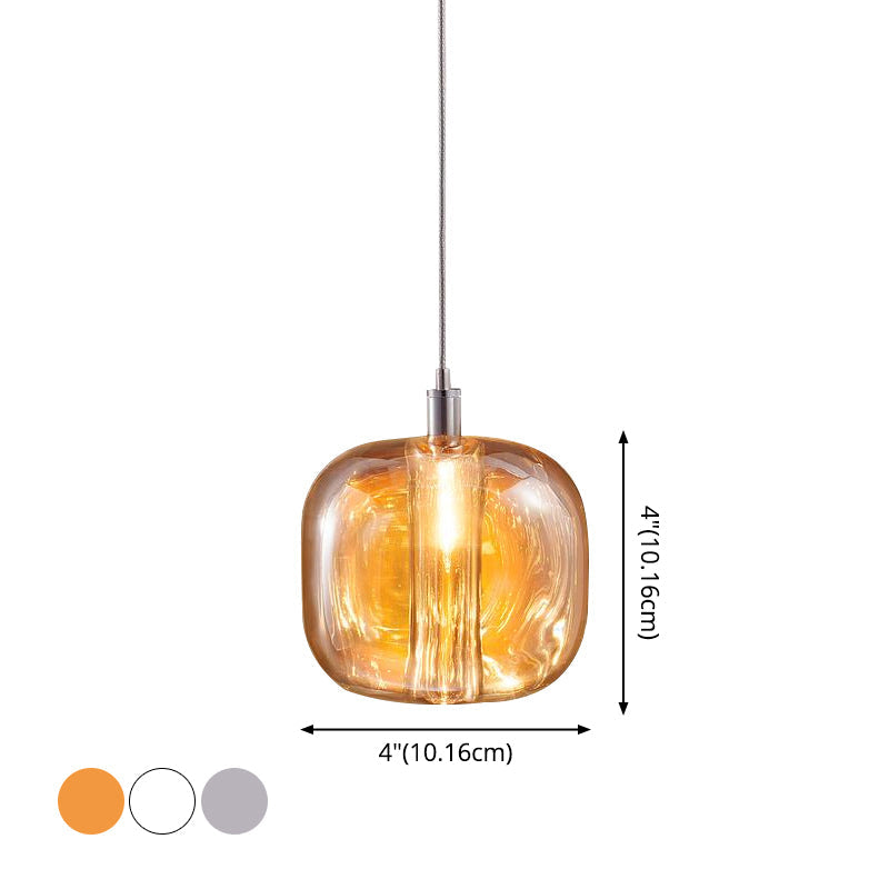 Postmodern Blown Glass Shade Ceiling Hanging Pendant Commercial Store LED Pendant Light Clearhalo 'Ceiling Lights' 'Modern Pendants' 'Modern' 'Pendant Lights' 'Pendants' Lighting' 2554825