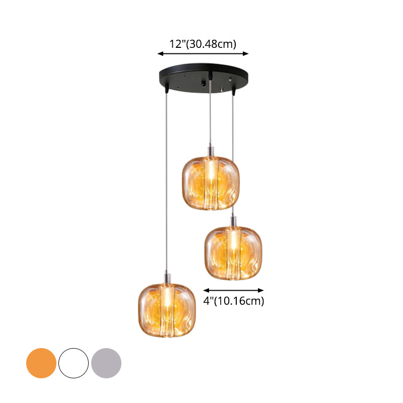 Postmodern Blown Glass Shade Ceiling Hanging Pendant Commercial Store LED Pendant Light Clearhalo 'Ceiling Lights' 'Modern Pendants' 'Modern' 'Pendant Lights' 'Pendants' Lighting' 2554827