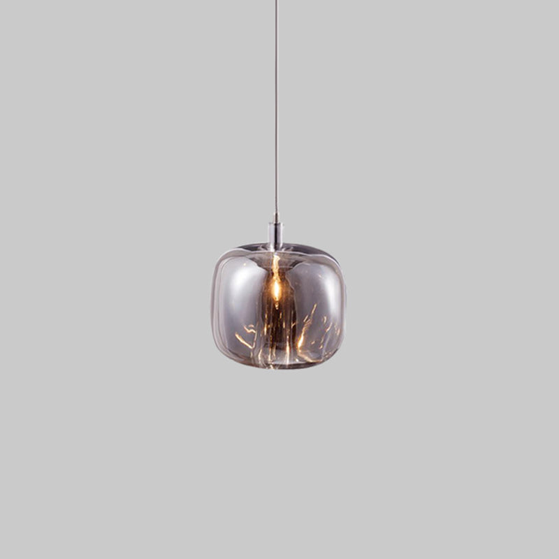 Postmodern Blown Glass Shade Ceiling Hanging Pendant Commercial Store LED Pendant Light 1 Smoke Gray Clearhalo 'Ceiling Lights' 'Modern Pendants' 'Modern' 'Pendant Lights' 'Pendants' Lighting' 2554828