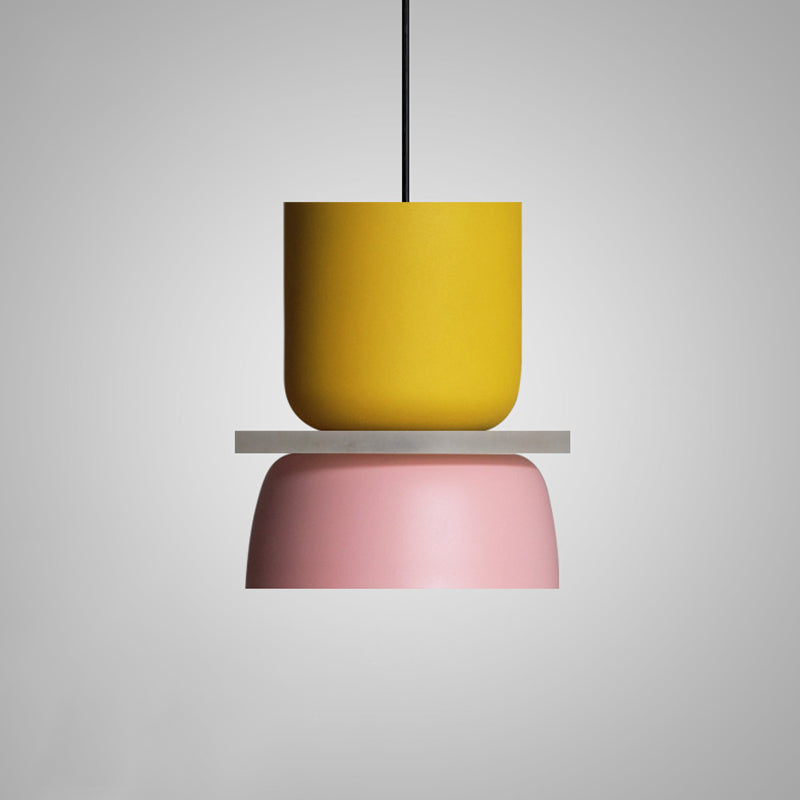 Modern Contemporary Pendant Lighting Colorful Macaron LED Hanging Light Fixture Yellow Clearhalo 'Ceiling Lights' 'Modern Pendants' 'Modern' 'Pendant Lights' 'Pendants' Lighting' 2555055