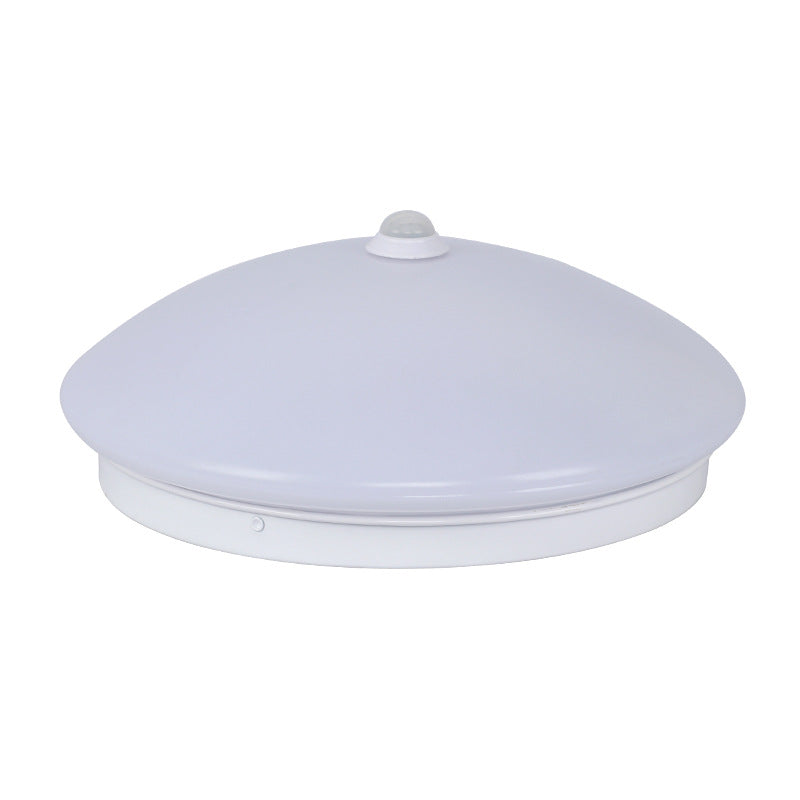 Cap Shaped Motion-Sensing Flush Light Fixture Simple Acrylic White LED Ceiling Light for Hallway Clearhalo 'Ceiling Lights' 'Close To Ceiling Lights' 'Close to ceiling' 'Flush mount' Lighting' 2556387