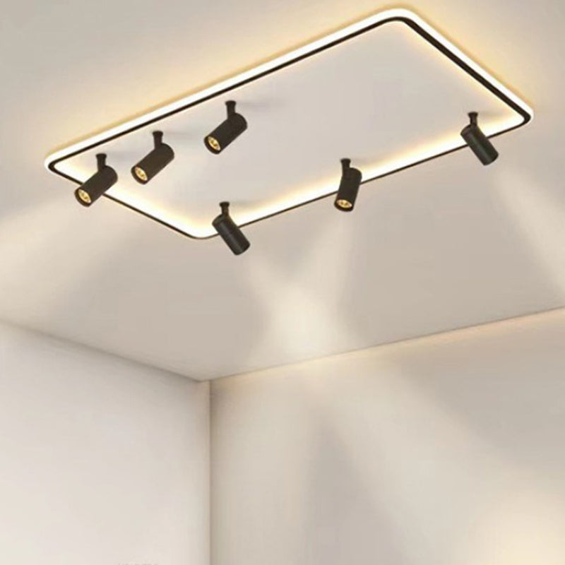 Acrylic Rectangular Flush Mount Spotlight Minimalist LED Ceiling Fixture for Living Room Clearhalo 'Ceiling Lights' 'Close To Ceiling Lights' 'Close to ceiling' 'Flush mount' Lighting' 2556403