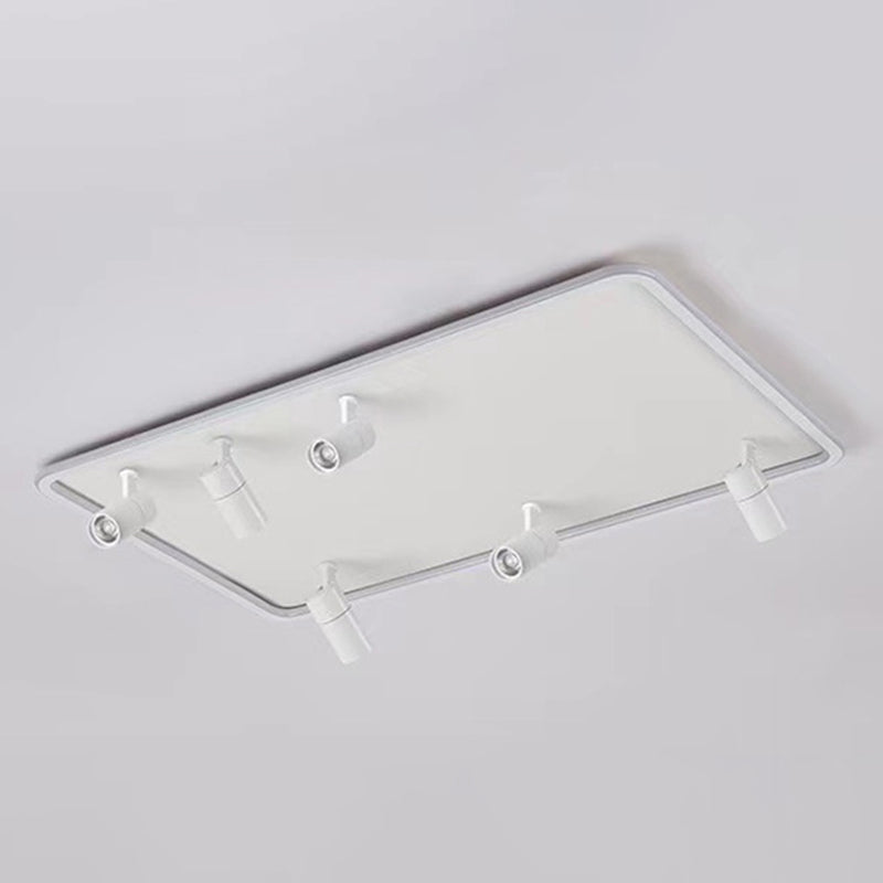 Acrylic Rectangular Flush Mount Spotlight Minimalist LED Ceiling Fixture for Living Room Clearhalo 'Ceiling Lights' 'Close To Ceiling Lights' 'Close to ceiling' 'Flush mount' Lighting' 2556409