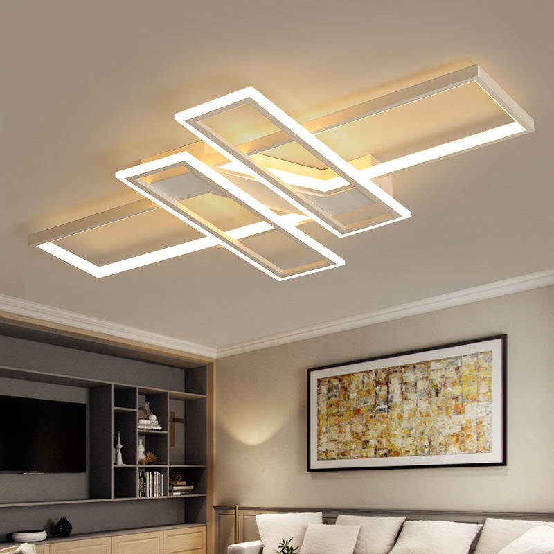 LED Frame Ceiling Mount Light Modern Acrylic Living Room Semi Flush Light Fixture Clearhalo 'Ceiling Lights' 'Close To Ceiling Lights' 'Close to ceiling' 'Semi-flushmount' Lighting' 2556416