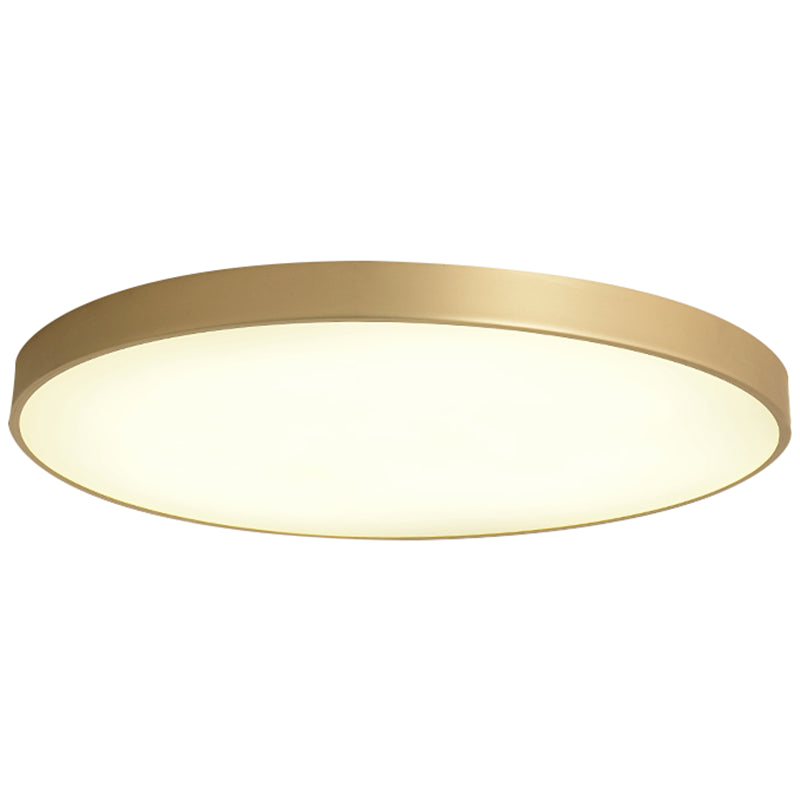 Simplicity Round Shape LED Ceiling Lamp Modern Bedroom Corridor Lighting Fixture Light with Gold Baking Paint Bezel Gold 19.5